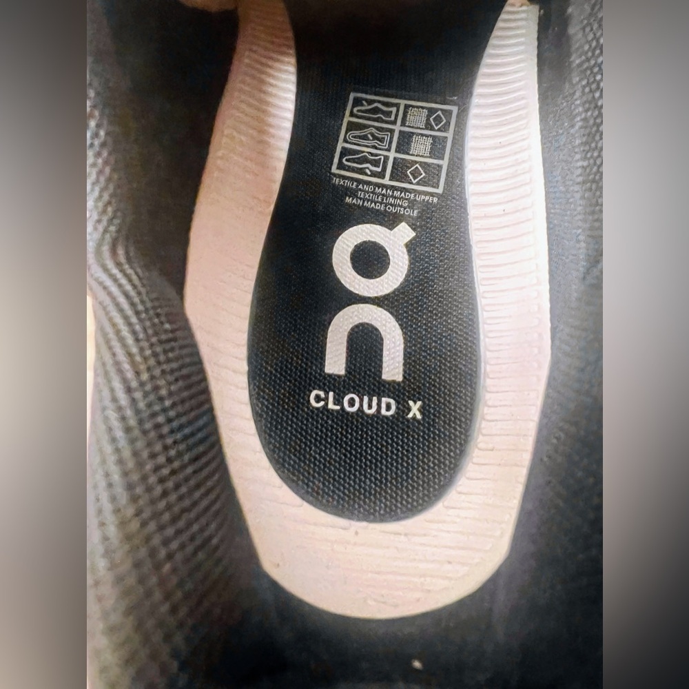 On Cloud X Women’s Running Shoe, White/Black, W 7.5 US, 40.99702 Cloudtec - Picture 7 of 9